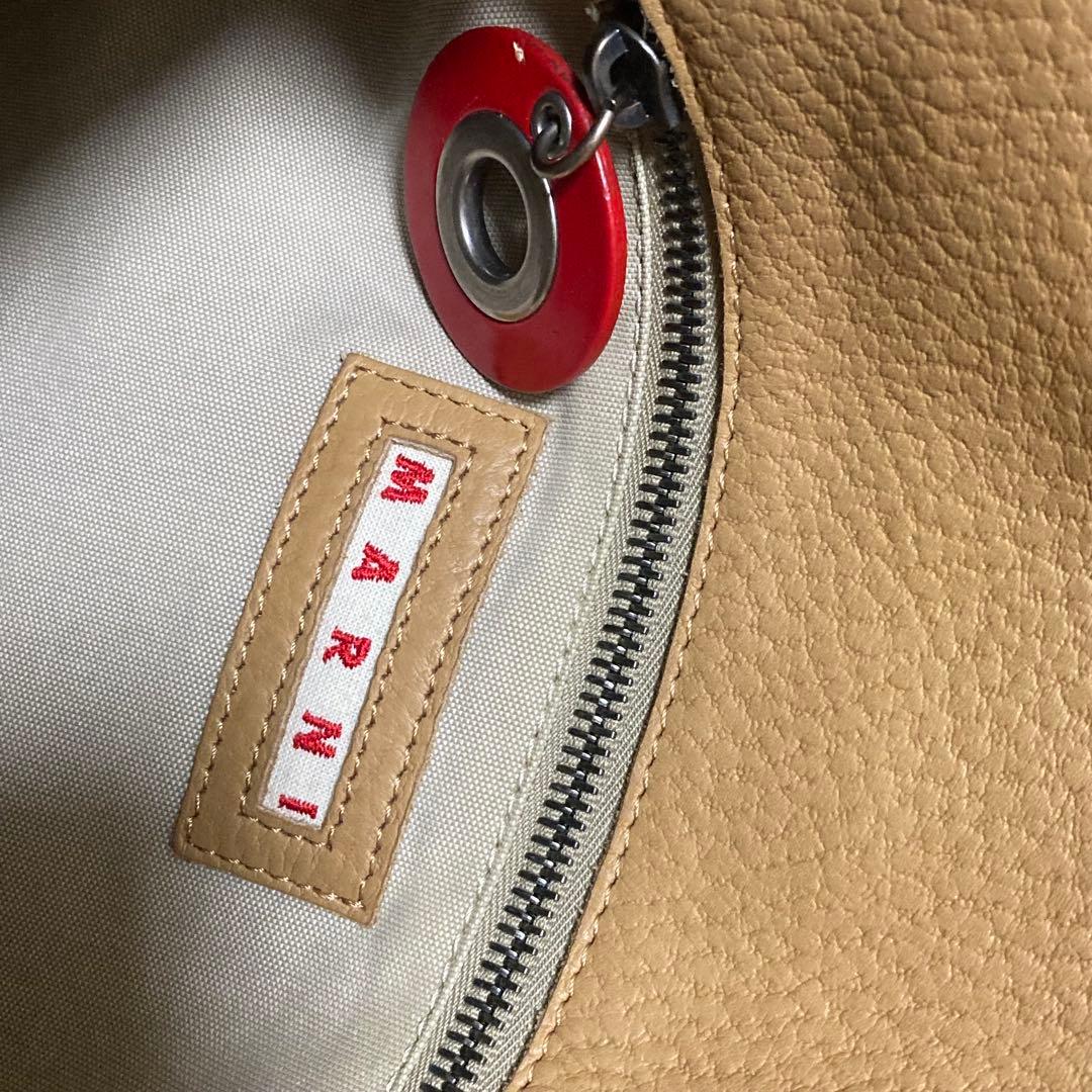 マルニ　3way ベージュ レザー バッグ MARNI