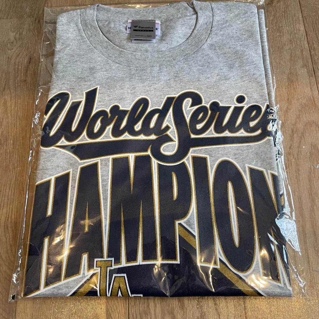 ドジャース　ドジャースワールドシリーズチャンピオンTシャツ Lサイズ