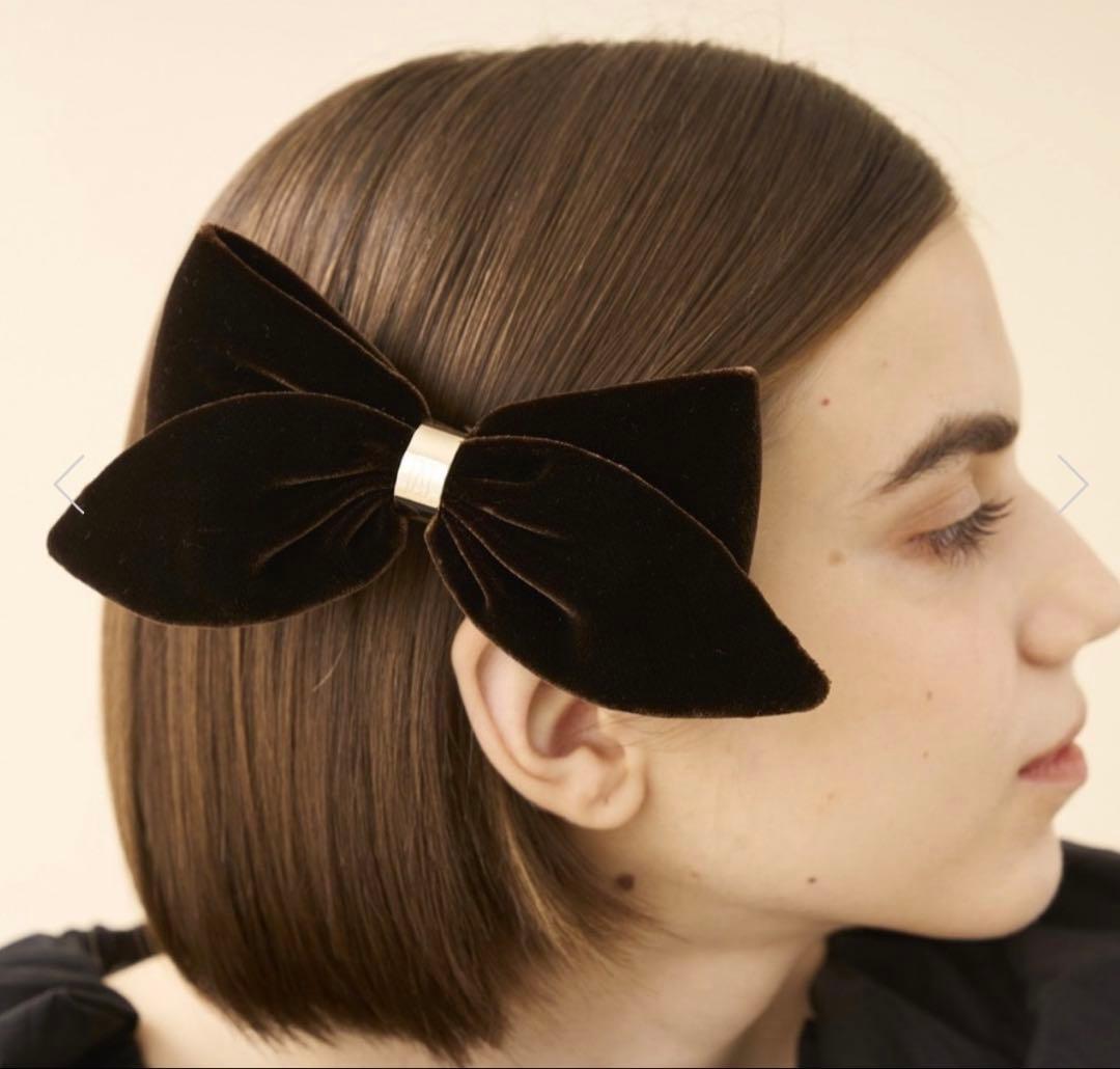 【激レア】 アレクサンドゥル 8cm ベロア バレッタ　リボン ヘアピン