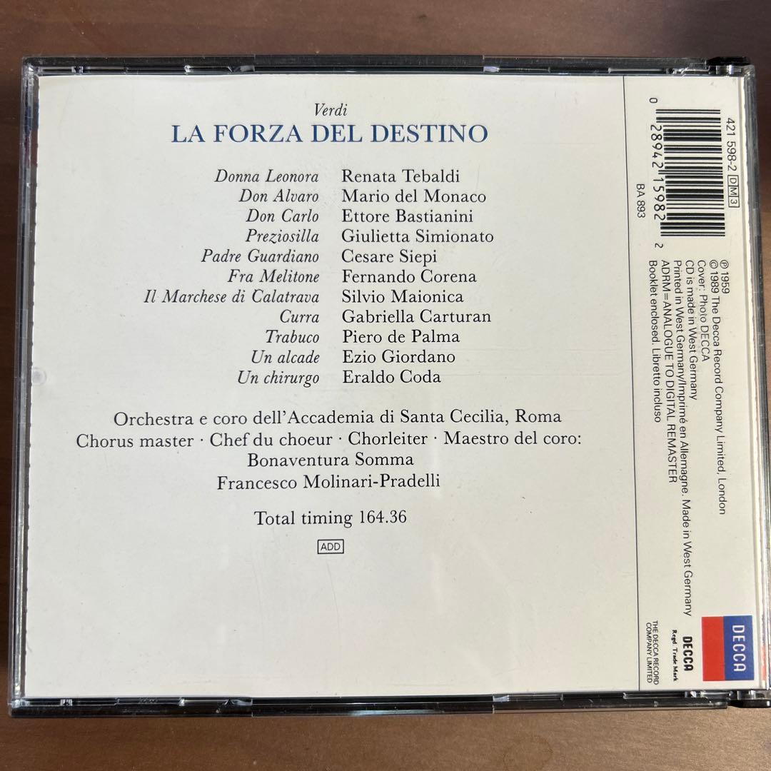 クラシック La Forza Del Destino Mario del Monaco