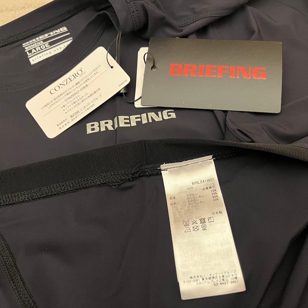 新品★レディースL BRIEFING ドライストレッチパフォーマンスTシャツ黒