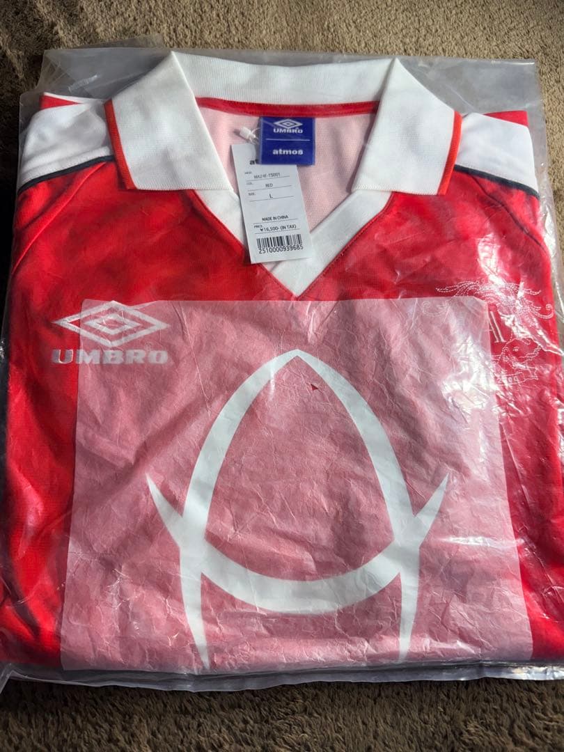 ウェア UMBRO x atmos SS SOCCER JERSEY RED