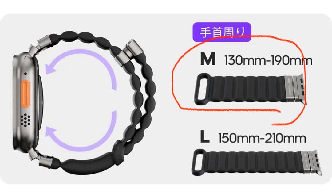 『Energy Link』Apple Watch用 充電ウォッチバンド　ホワイト