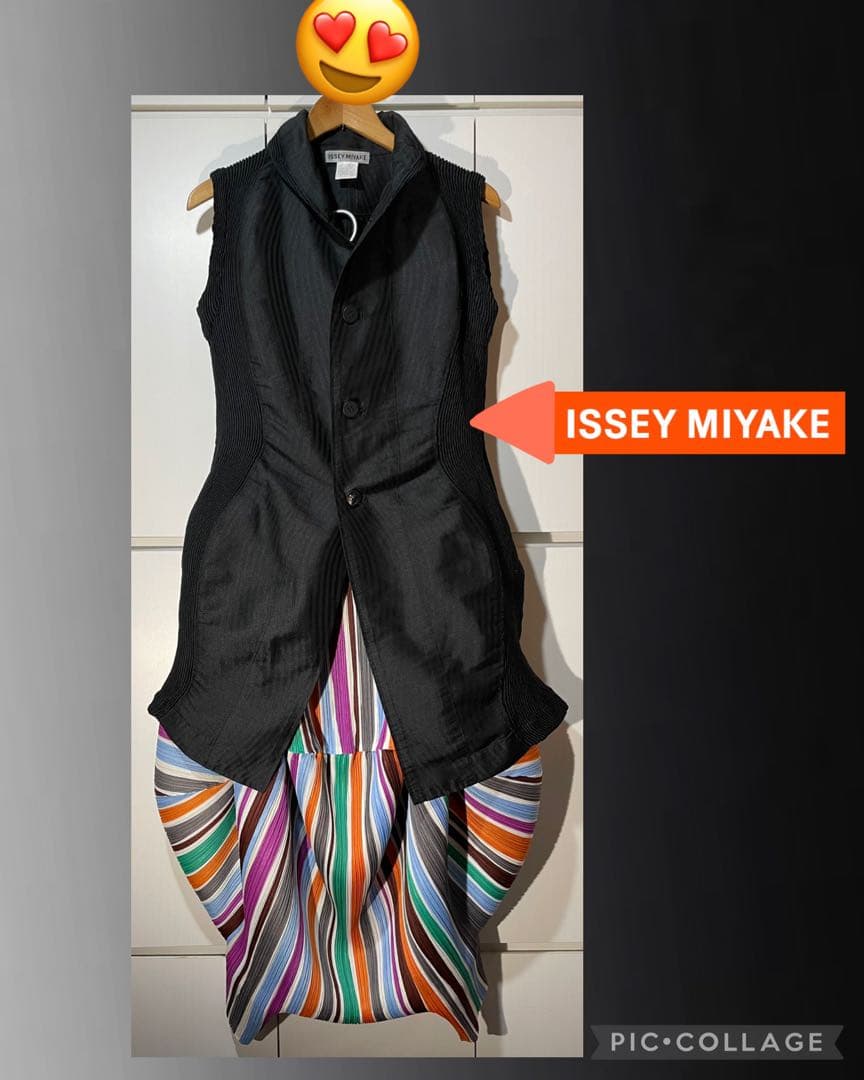 issey miyake ジレ 2 スチームストレッチ 黒
