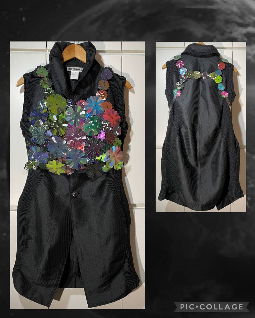 issey miyake ジレ 2 スチームストレッチ 黒