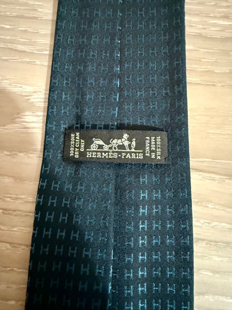 HERMES ネクタイ Hロゴ ファソネ
