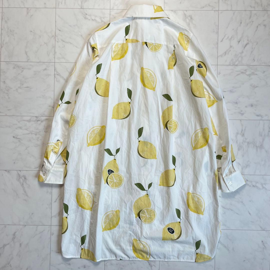 近年　MaxMara レモン柄 シャツワンピース ロングシャツ　40