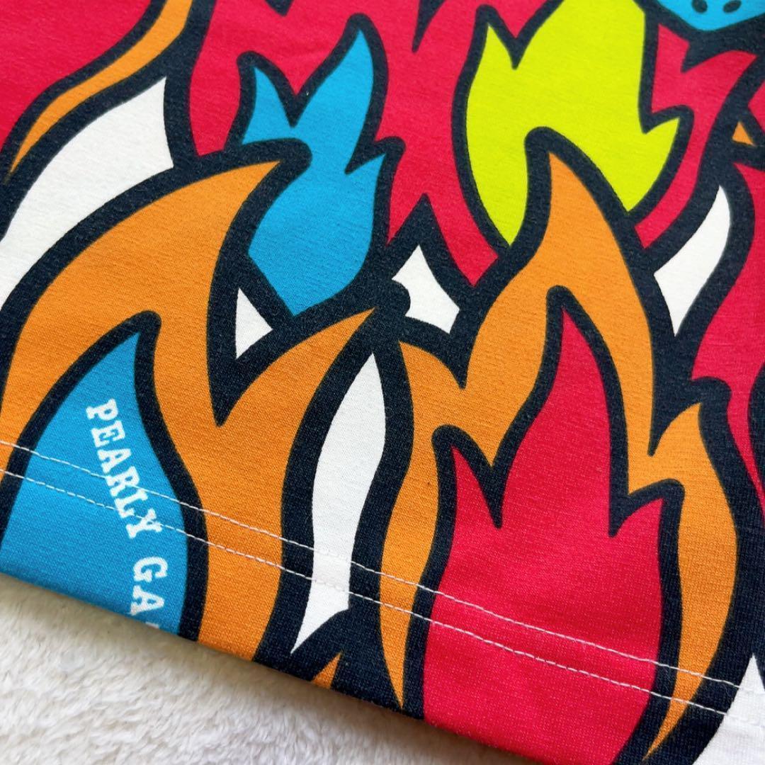 美品　近年　パーリーゲイツ セットアップ 　ポロシャツ　スカート　FIRE柄
