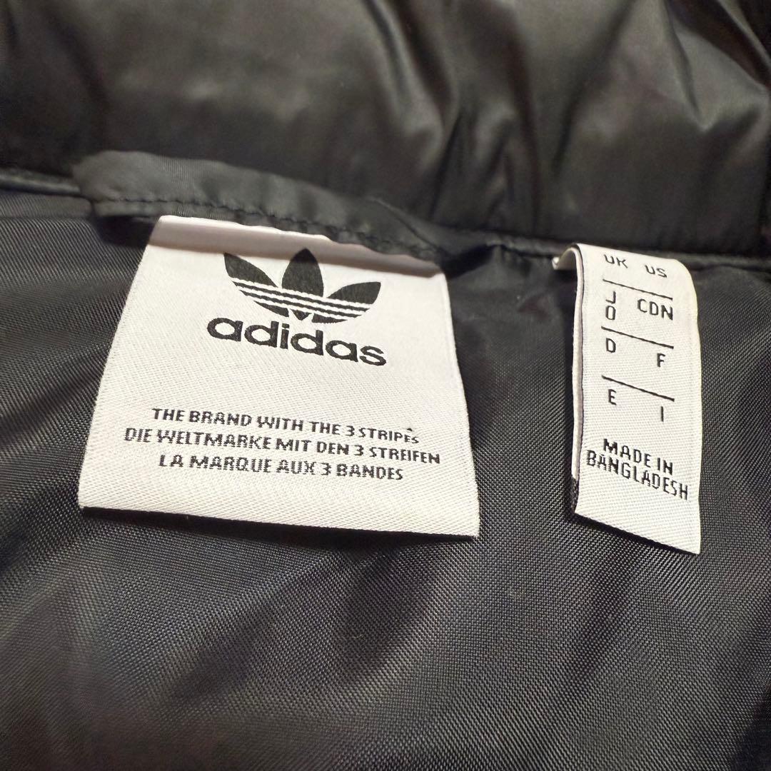 【極美品】adidas ブラック ダウンベスト　キルティングベスト　黒　L