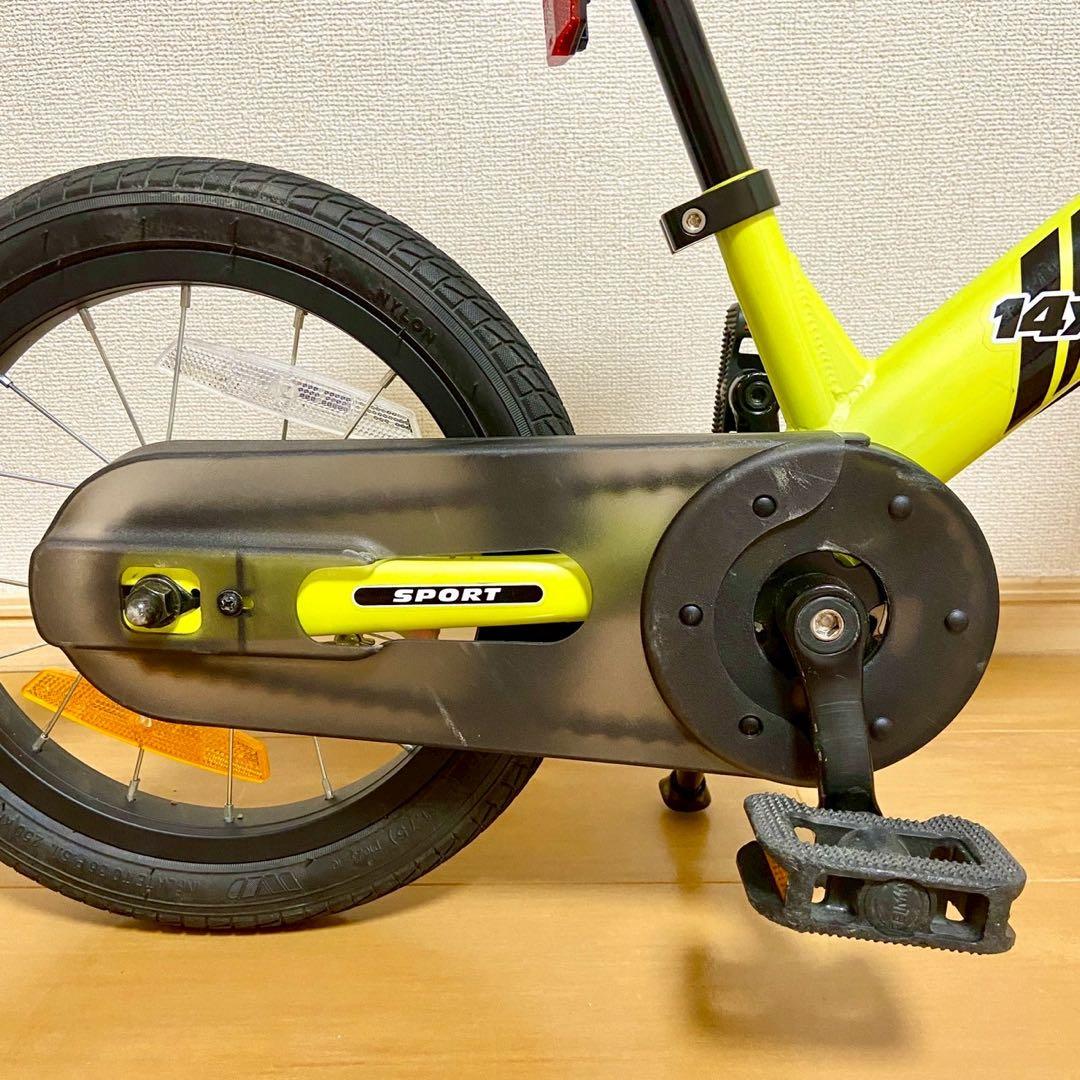 スタンド付き STRIDER 14x 子供用自転車 生産終了限定色ライムイエロー