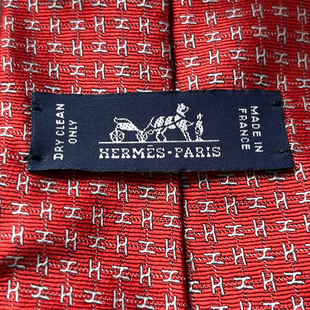 HERMES エルメス　H柄　ネクタイ