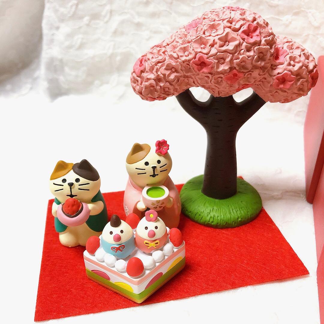 匿名　新品　未使用　コンコンブル ねこ　ひな祭り　花見