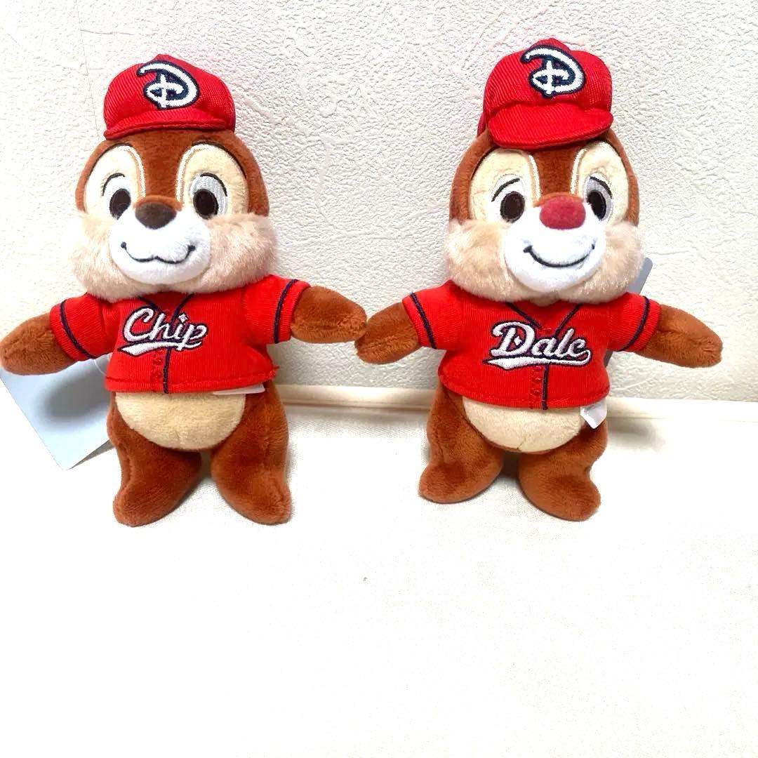 【新品】ディズニーストア広島オープン記念 チップ デールぬいぐるみ　カープ