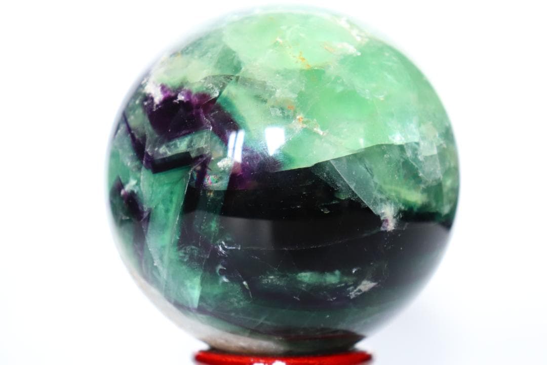 【本物保証】虹入り フローライト 1.5kg 丸玉 スフィア 天然石 送料無料