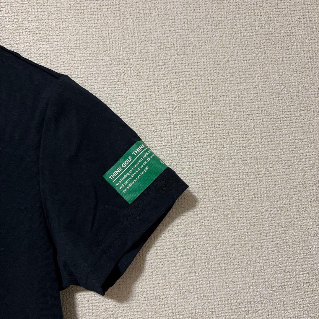 新品　パーリーゲイツ　半袖　モックネック　ネイビー ロゴ