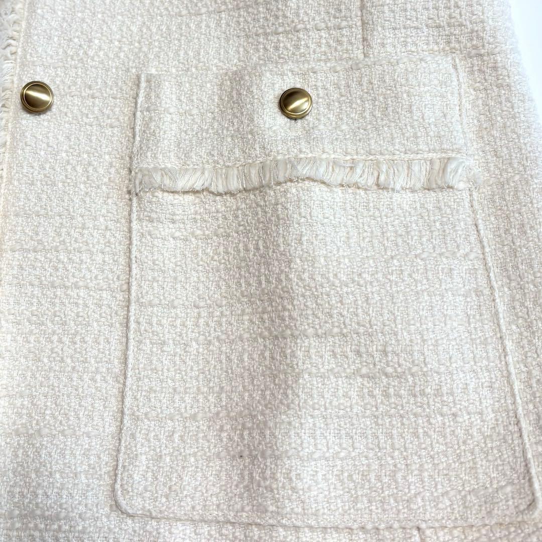 極美品☆アーバンリサーチ ツイードノーカラージレ ゆったり 金ボタン ベスト