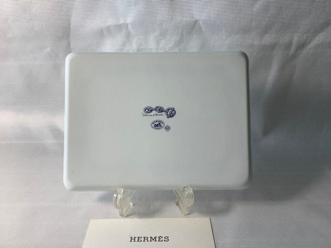 HERMES エルメス　シェーヌダンクル　スクエアプレート　美品