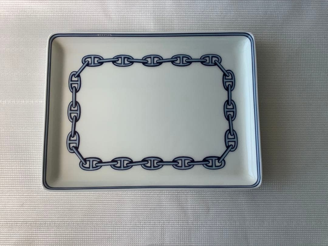 HERMES エルメス　シェーヌダンクル　スクエアプレート　美品