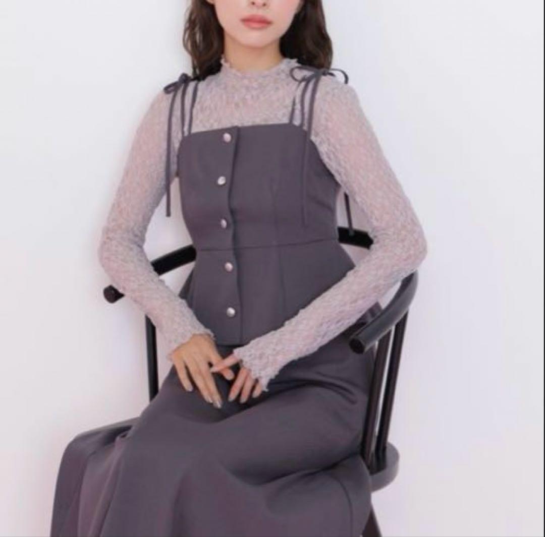 完売品JILL by JILL STUART ワンピース 肩リボンジャンスカ