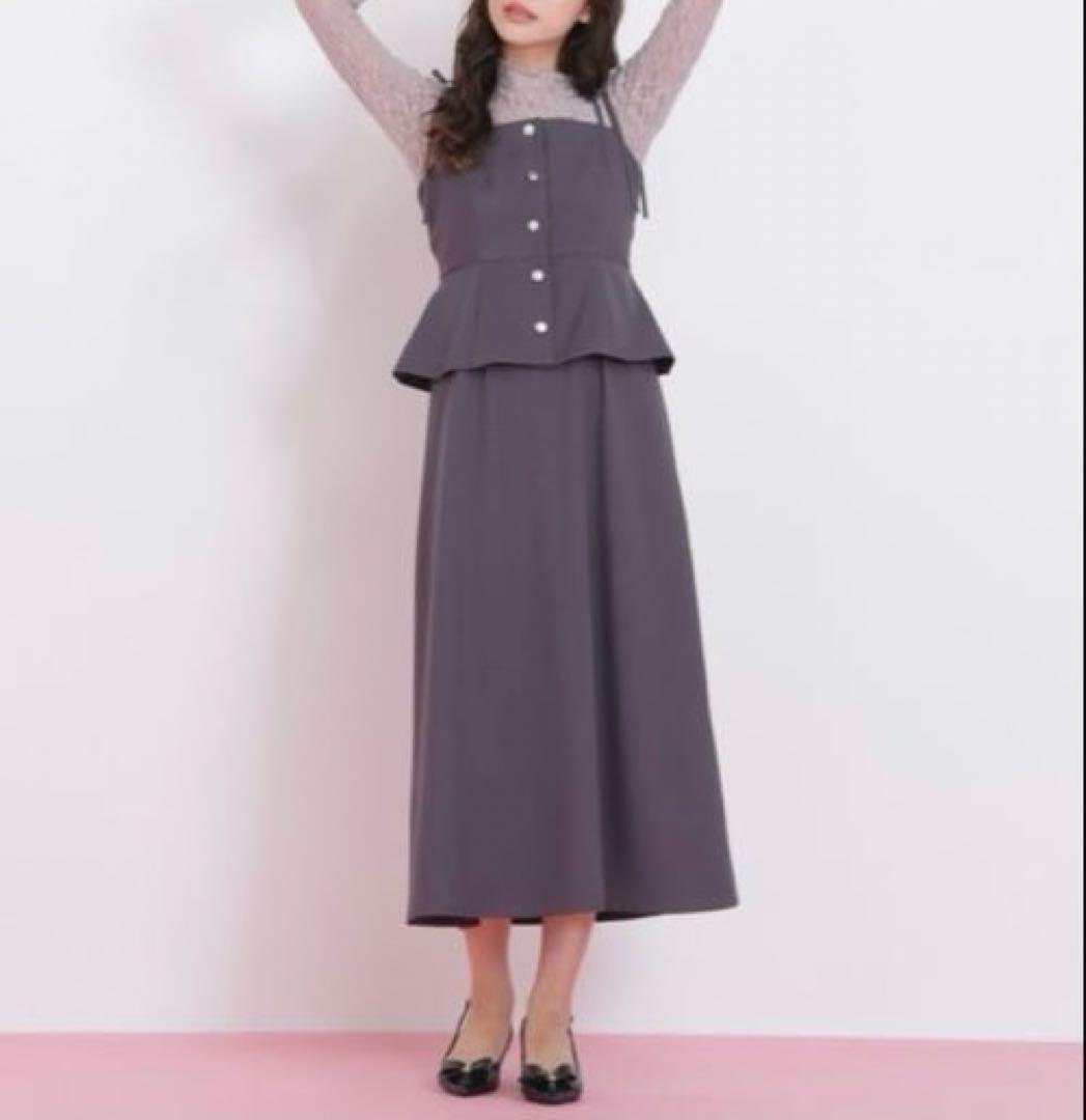 完売品JILL by JILL STUART ワンピース 肩リボンジャンスカ