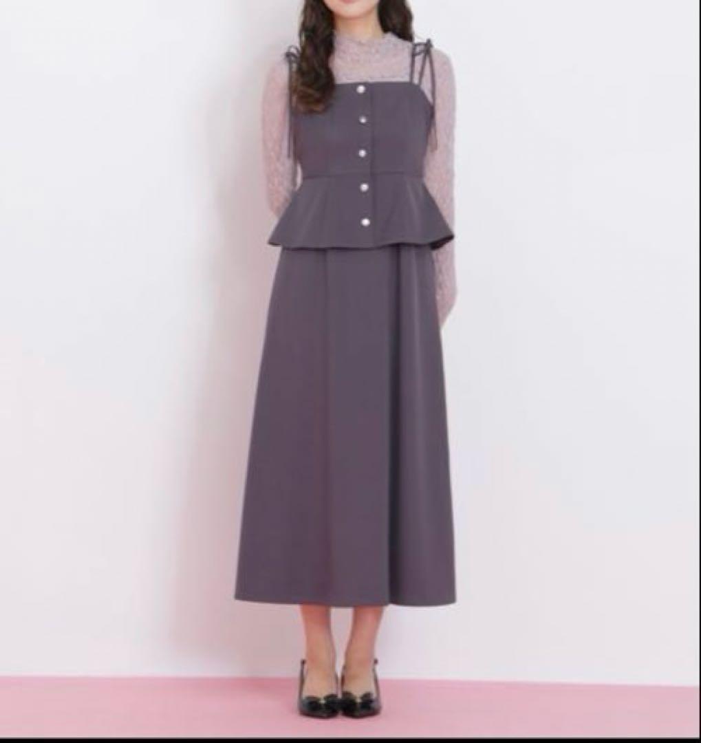 完売品JILL by JILL STUART ワンピース 肩リボンジャンスカ