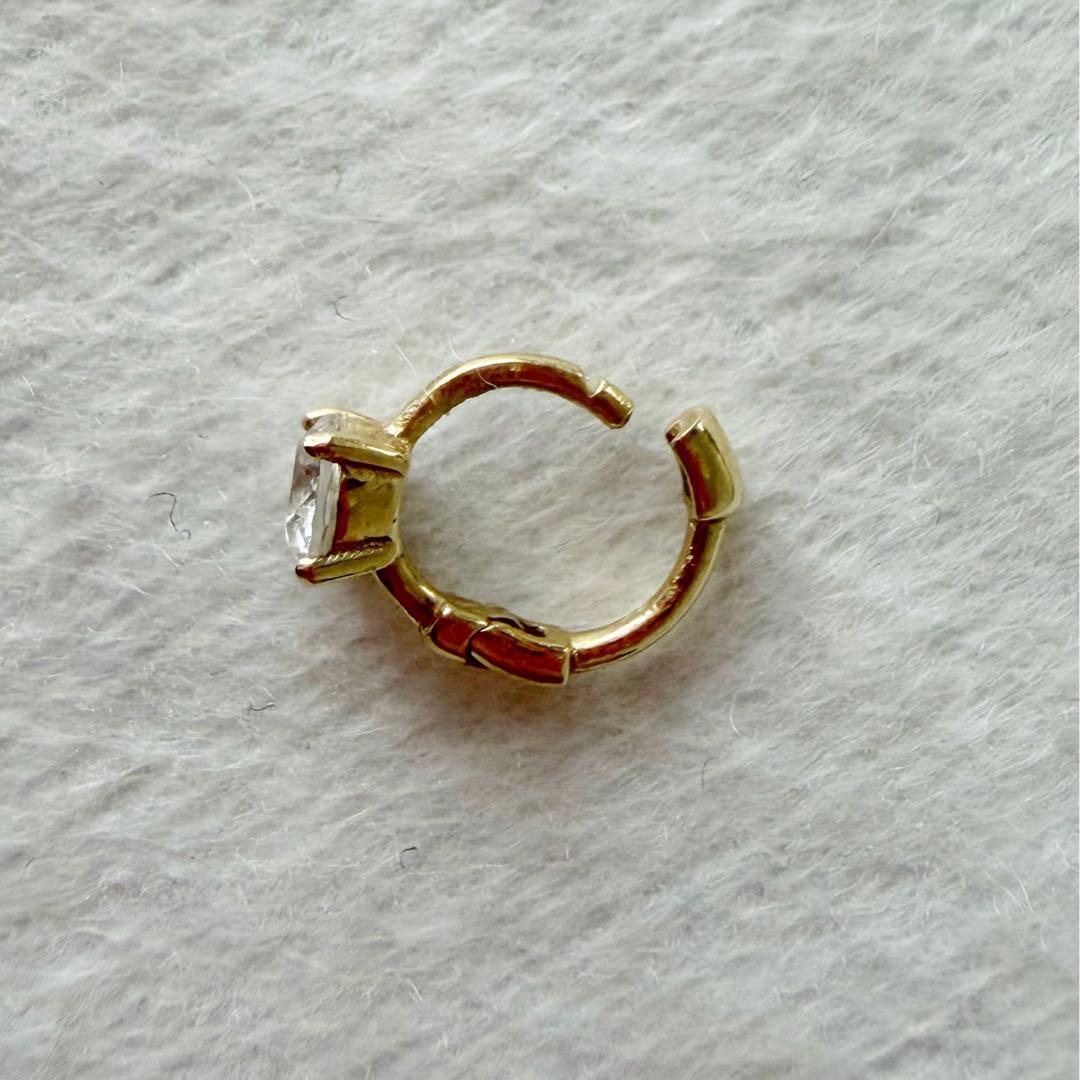 10Kゴールドピアス 片耳 内径は5mm