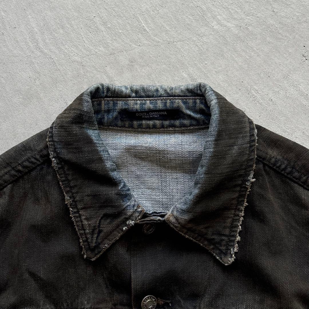 専用00s dolce&gabbana coating denim jacket