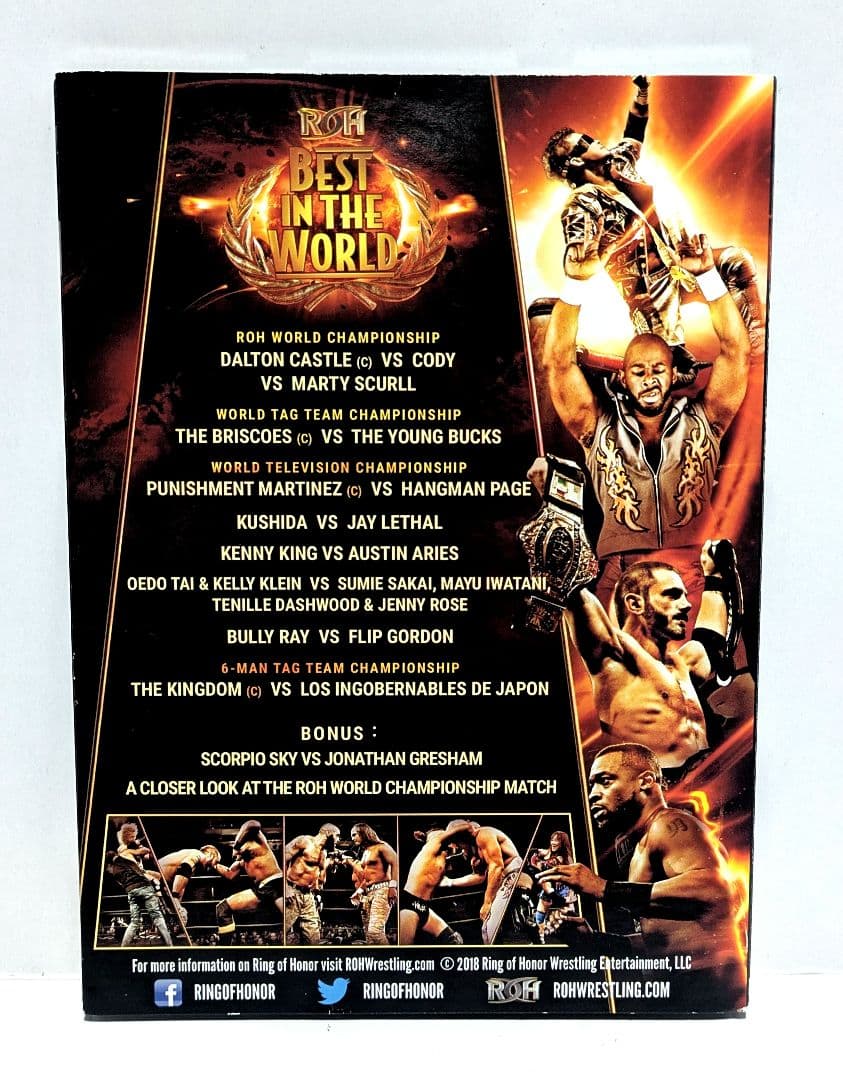 海外プロレス　新日本プロレス　ROH　プロレスDVD3枚まとめ売り