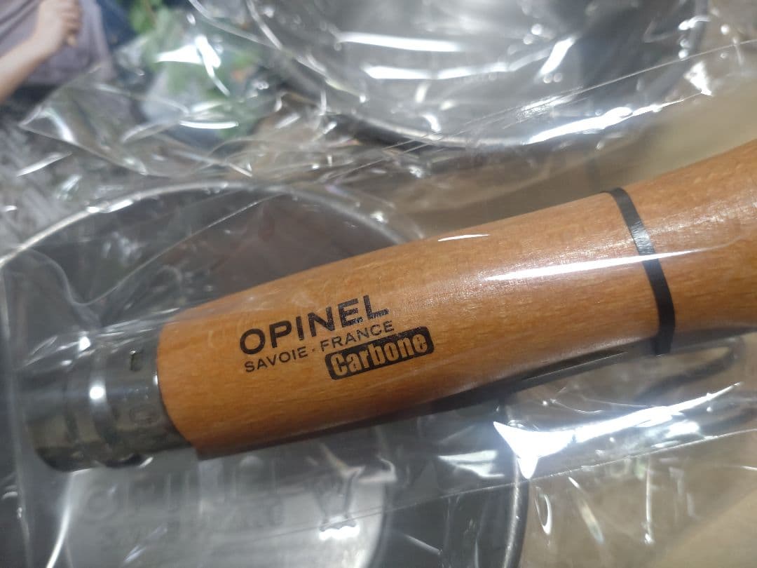 OPINELセット・シェラカップ✖２・カッティングボード・カード・ナイフ5点