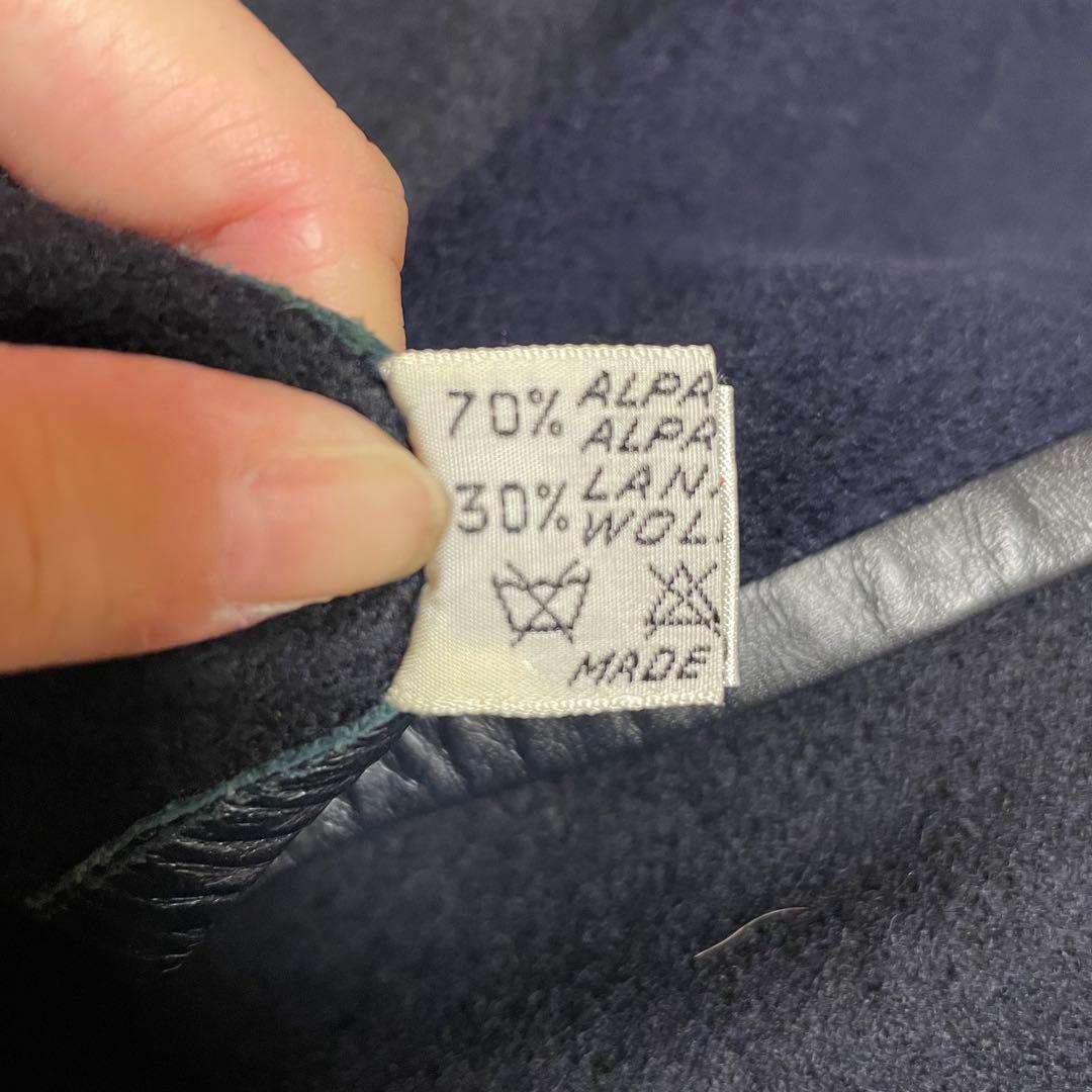 HERNO ヘルノ ポンチョ ロング コート 42サイズ ネイビー