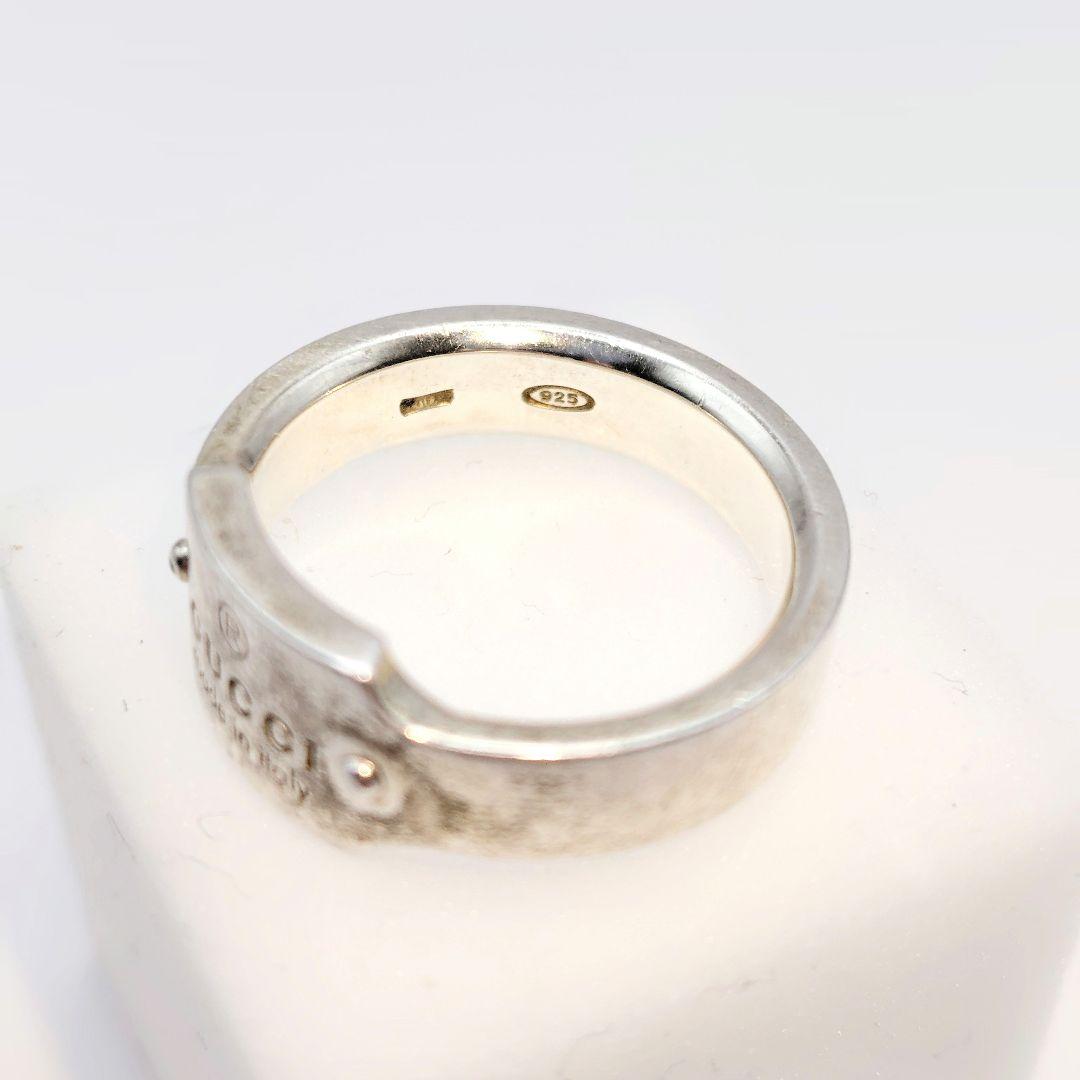 GUCCI　グッチ　SV925　ロゴ　リング　15　総重量7.03g　14号