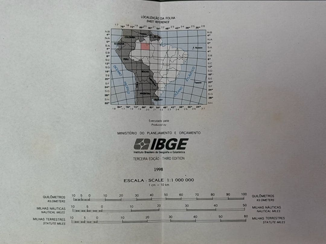 アマゾン川全域地図　IBGE 3枚セット