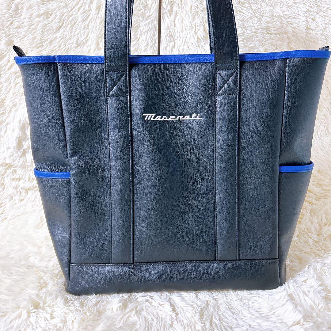 MASERATI純正バイカラートートバッグ　ゴルフバッグ(ブラック/ネイビー)