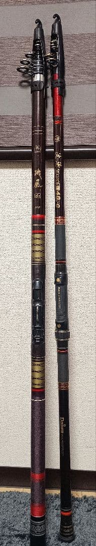 ダイワ波濤DX5号4.8m &ダイワ磯風6号5.4m遠投ガイド磯竿まとめて2本