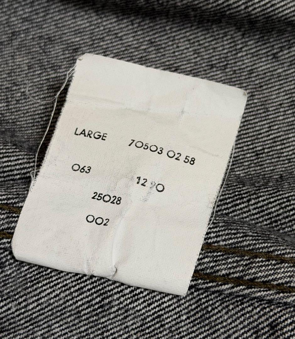 90s Levi’s 70503 先染め ブラック デニムジャケット L サイズ