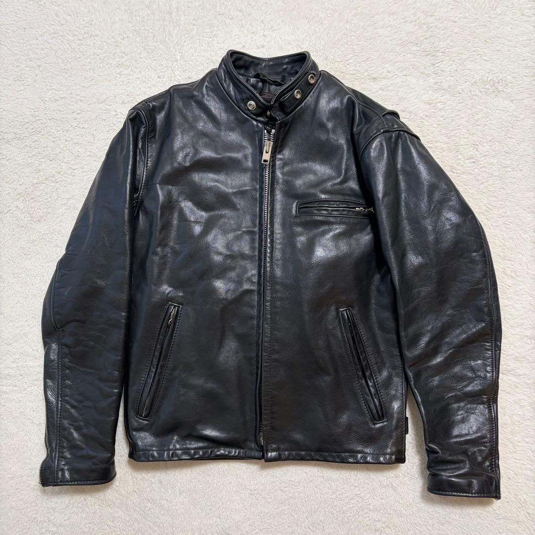 良品　SCHOTT 141 シングルライダース レザージャケット USA製　38
