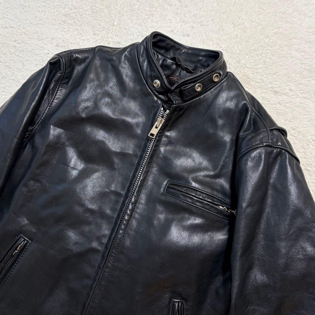 良品　SCHOTT 141 シングルライダース レザージャケット USA製　38