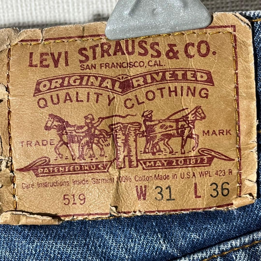 d*様 94年製 Levi’s 519 USA製 W31 66系縦落ち デニム