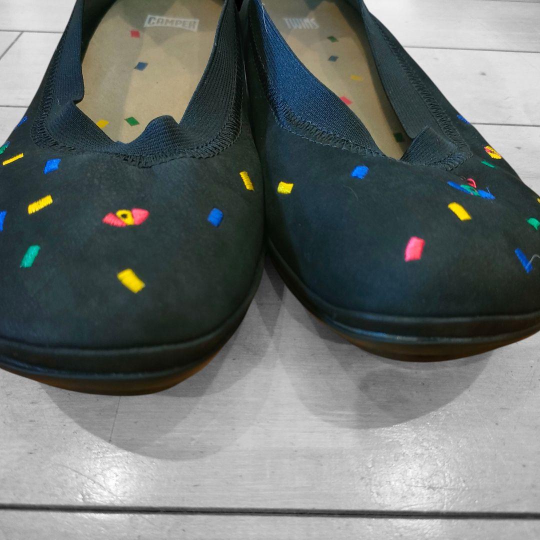 CAMPER TWINS カンペール ツインズ フラットシューズ レザー 黒40