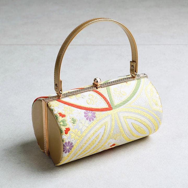 【新品】草履バッグセット 古典七宝柄 帯地 草履:23.5cm 03851N