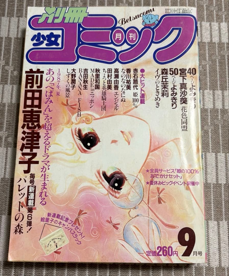 別冊少女コミック 昭和62年9月号・10月号 2冊セット