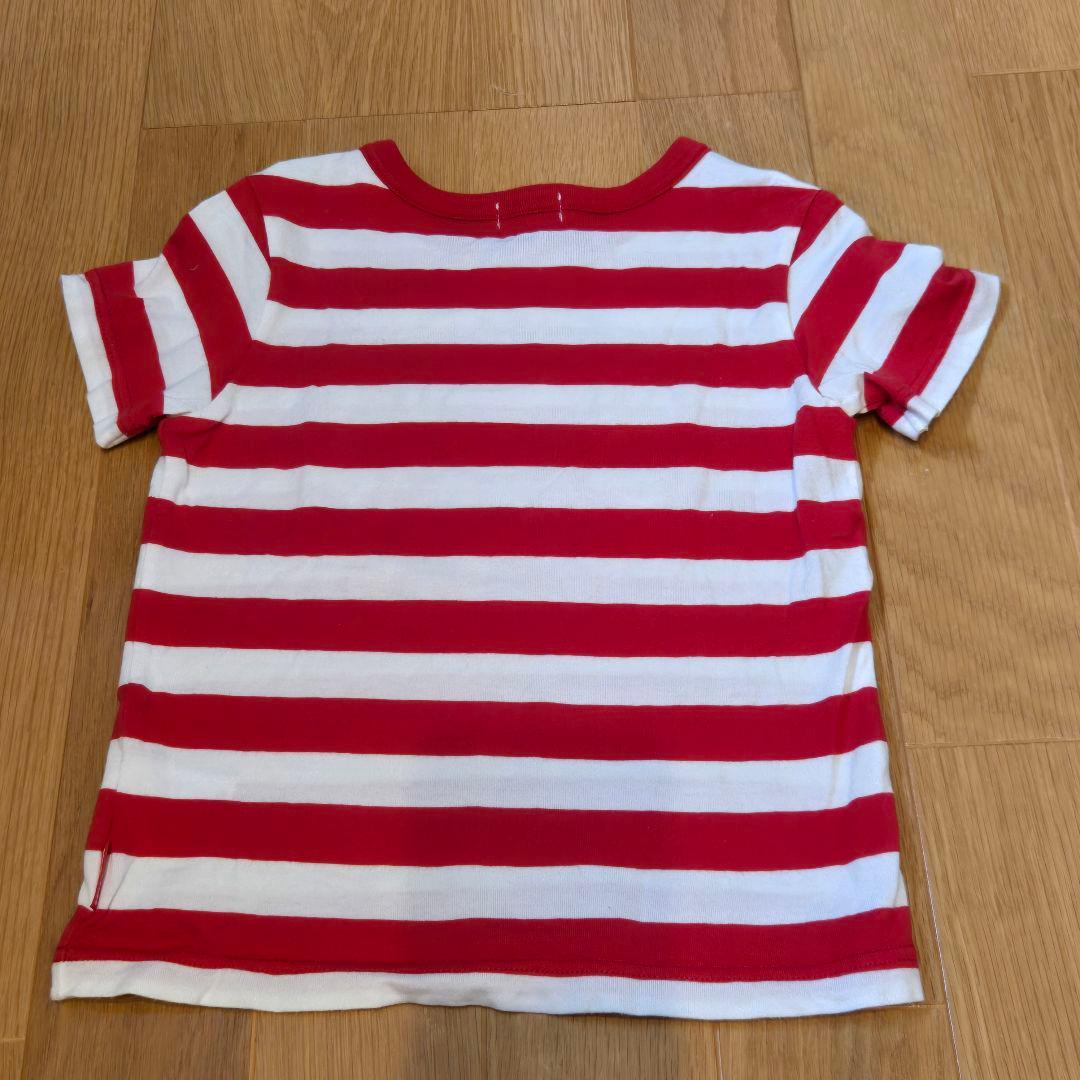 MIKIHOUSE ストライプ Tシャツ 90　ベア　マリン　未使用