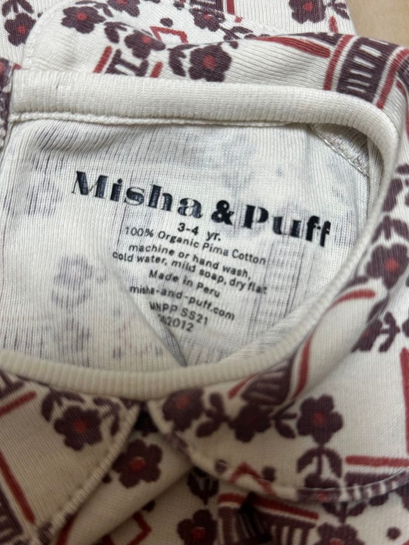 Misha&Puff 丸襟 花鉄 3-4y