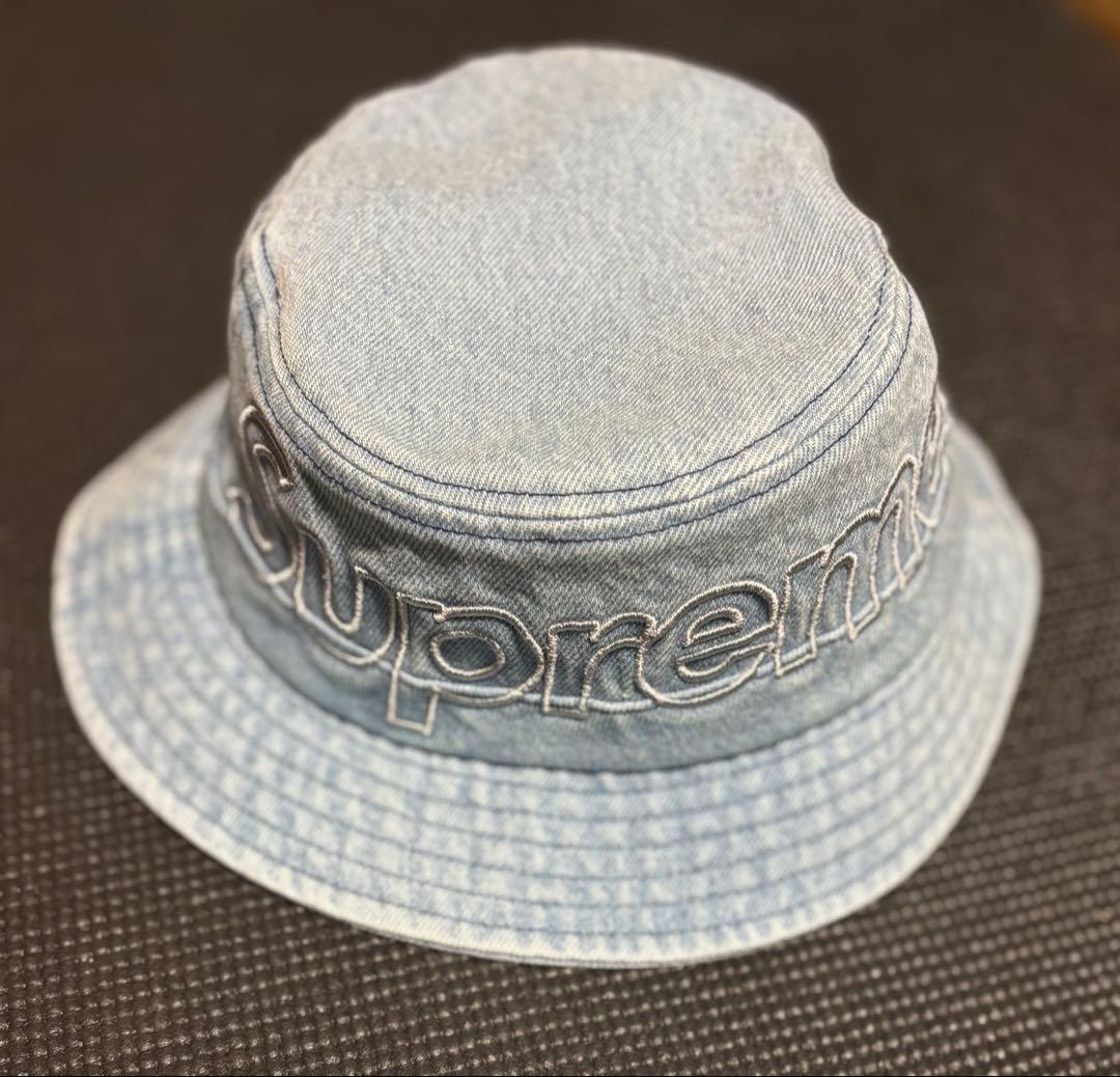 M/L Supreme Outline Crusher Denim ハット