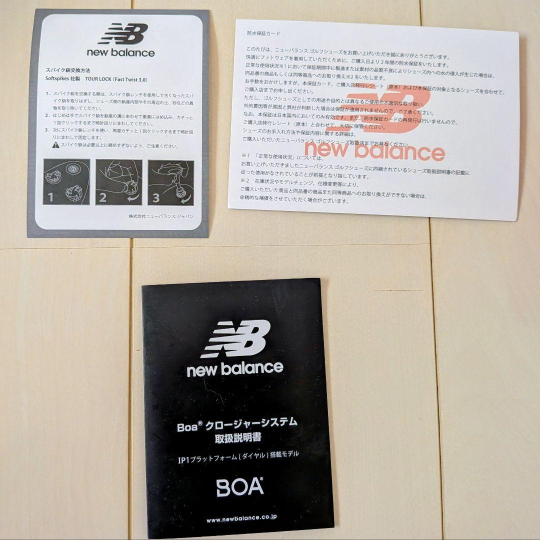 【26cm】new balance BOA ゴルフシューズ MG1001T2美品
