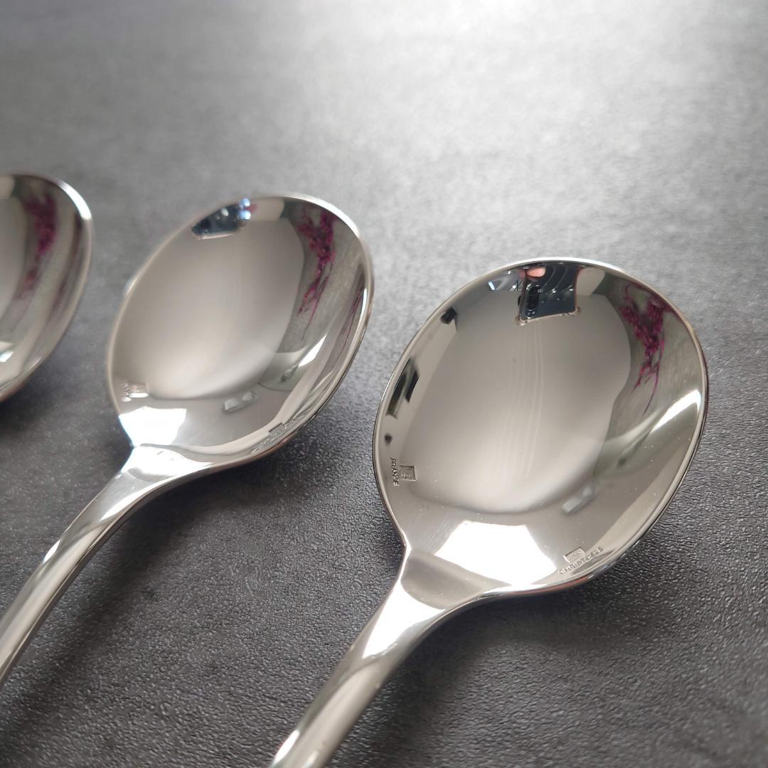 希少 美品 クリストフル フィデリオ コンソメスプーン 4点