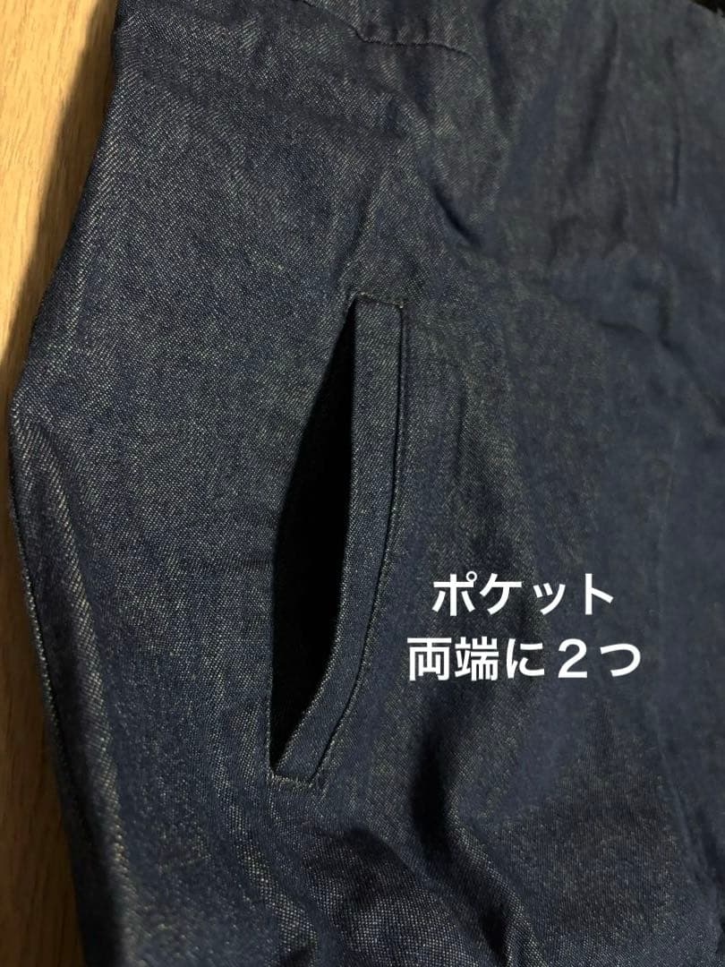 【新品未使用】栗原はるみ エプロンワンピース 濃紺 ジャンパースカート