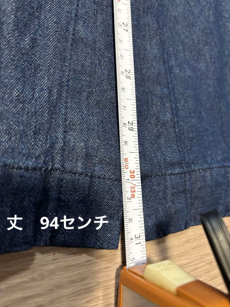 【新品未使用】栗原はるみ エプロンワンピース 濃紺 ジャンパースカート