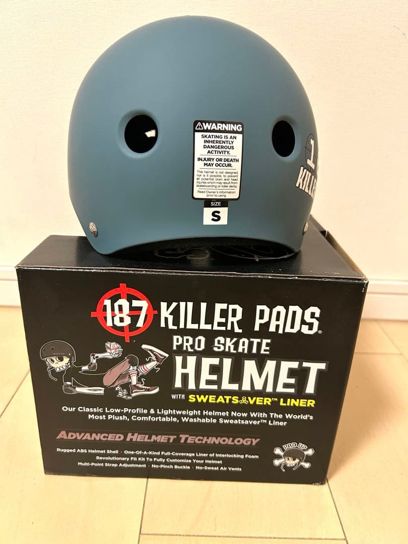 187 KILLER PADS PRO SKATE HELMET S ブルー