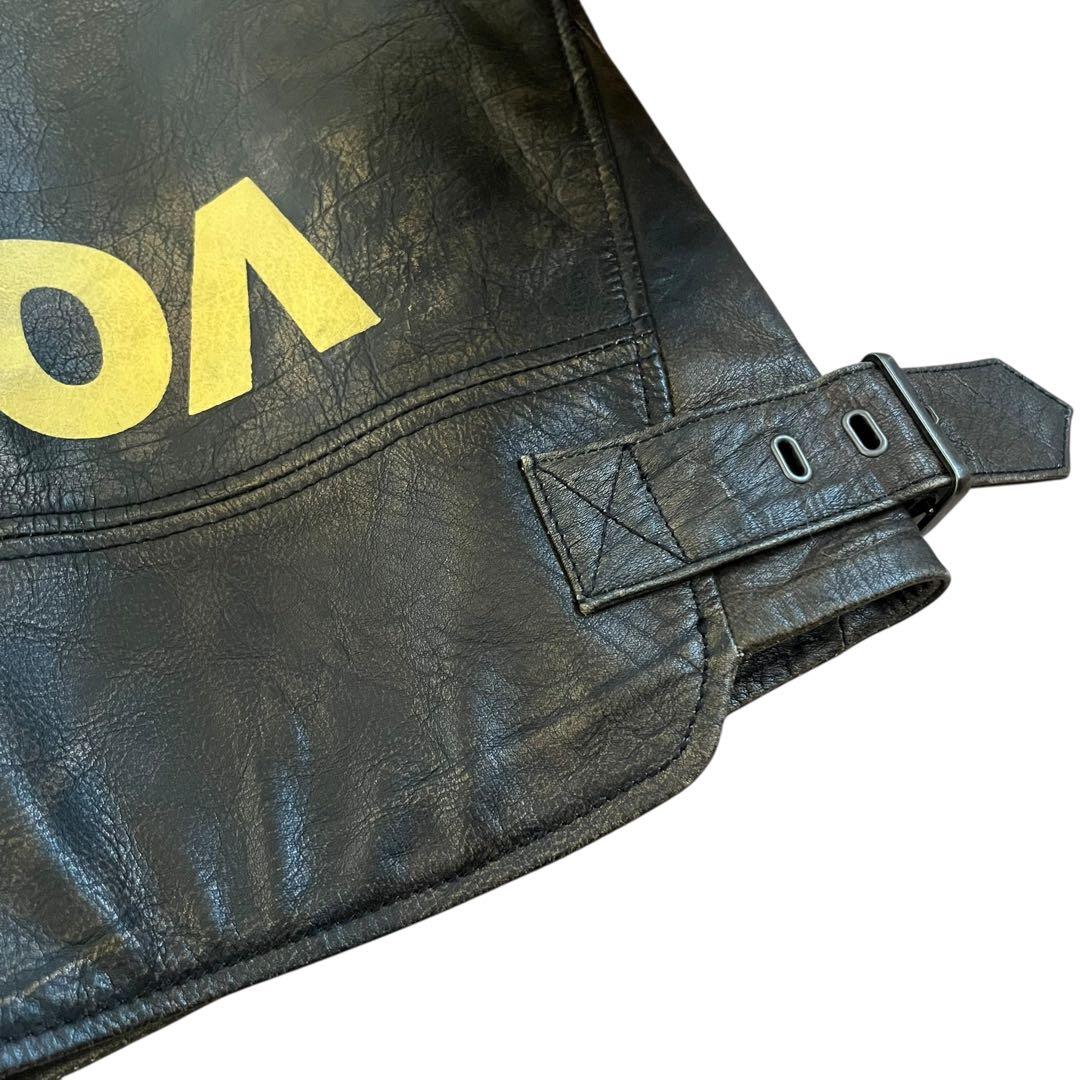 DIESEL ディーゼル レザージャケット　ビンテージ加工 ボウドルペイントL
